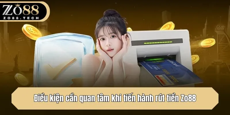 Điều kiện cần quan tâm khi tiến hành rút tiền Zo88
